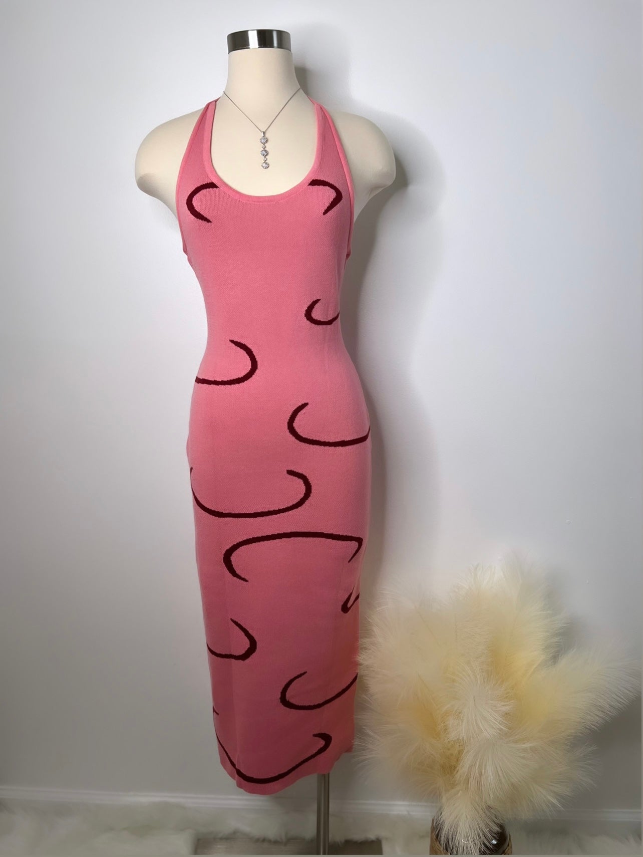 BBL Pink Wave Long Dress