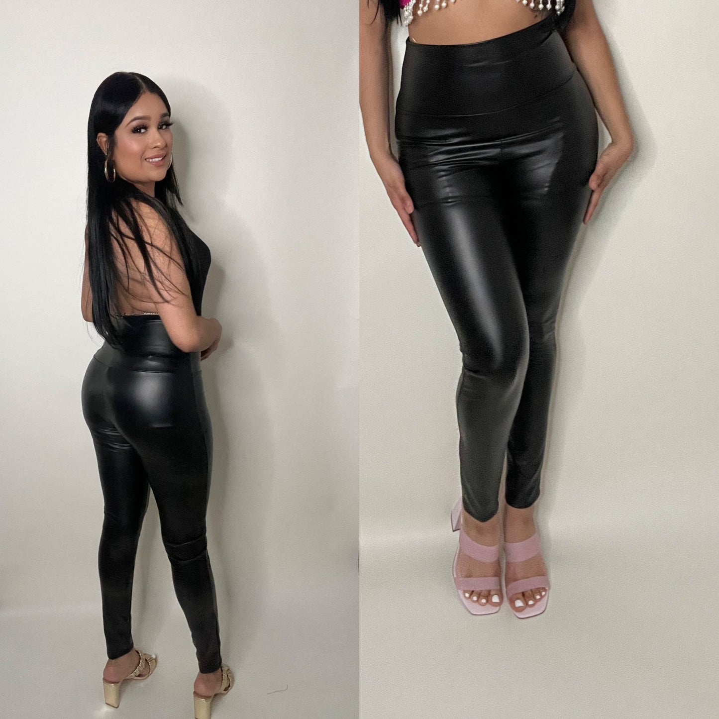 Leather Tummy Tuck Leggings